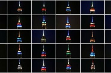 Pour célébrer #OpeningDay, le @empirestatebldg sera orné de couleurs ...