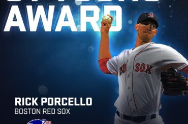 Votre gagnant du prix BBWAA AL #CyYoung: @RedSox Hurler Rick Porcello ....