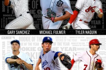 Al BBWAA #ROY Finalistes: Gary Sanchez, Michael Fulmer, Tyler Naquin.

NL #ROY Fi ...