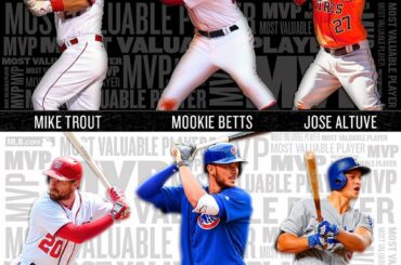 Finalistes du prix AL BBWAA #MVP: @MikeTrout, @mookiebetts @ josealtuve27.
NL #MVP ...