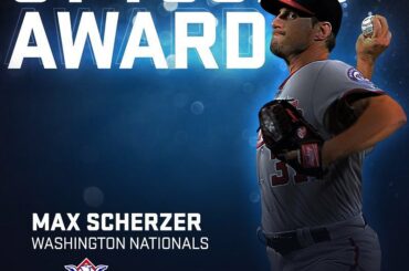 Votre gagnant BBWAA NL #CyYoung a désormais un prix pour chaque ligue: @ maxscherzer31 ....