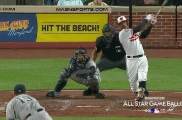 Adam Jones a eu une grosse soirée au plat en conduisant à 5. #ASGWorthy? @surance #ASG ...