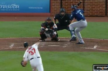 Un jeu blanc pour Dylan Bundy.
Celui-là a frappé? Un single bunt!
#Couvre-feu...