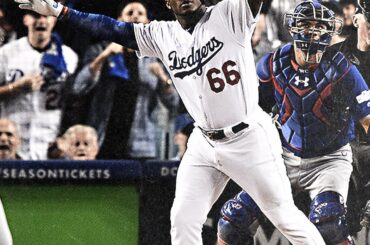 @YasielPuig lance un rallye et lance son homer sous le pseudo @Dodgers Bullym stymies Cubs for #N ...