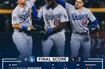 La course NL West s'est un peu rapprochée ce soir. #SeptemberBaseball ...