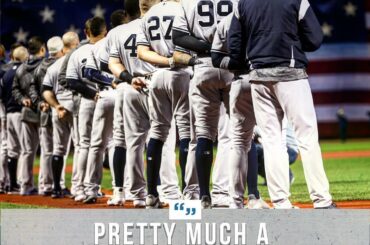 Face au mur, @yankees a besoin d'un jeu de monstre. #ALDS ...