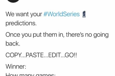 Besoin de votre #WorldSeries prend et nous avons besoin d'eux maintenant ....