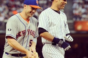 Les capitaines de New York rigolent au troisième but. #SubwaySeries ...