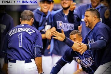 @RaysBaseball a rendu son premier #walkoff de 2014 très bruyant ....