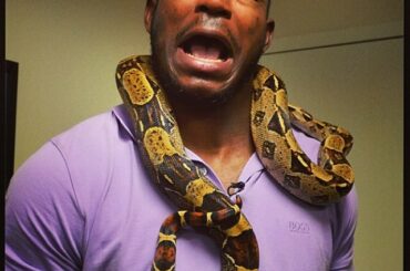 #Repost de @cincinnatizoo: @puigyasiel n'aime pas les serpents. #dodgers ...