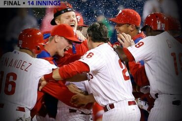 Les Mets et les @phillies ont échangé des zéros assez longtemps. Il était temps pour un #walkoff ...
