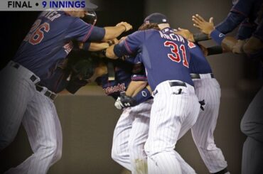 Dans une nuit aux finitions déchaînées, les @twins font leur #walkoff ....