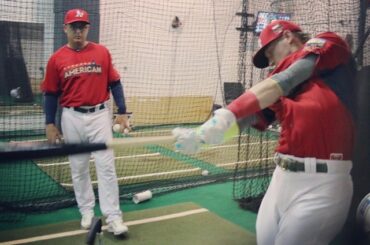 Josh Donaldson se prépare dans la cage. #HRDerby ...