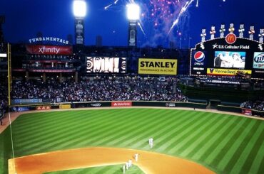 Feux d'artifice et baseball. #Amérique...