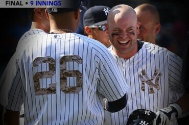 Une mouche pop monte, une mouche pop tombe, et les @Yankees ont un #walkoff et un ...