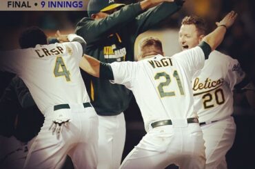 C’est un autre moment monumental au Coliseum pour ces @Athletics. #Marcher au large...