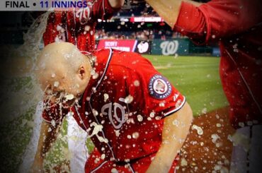 6 victoires consécutives et deux victoires consécutives #walkoff. Vous pourriez dire le @Nationa ...
