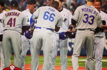 @MLB All-Stars et Samurai Japan ont échangé leurs chapeaux avant le premier match #JapanSeries ....