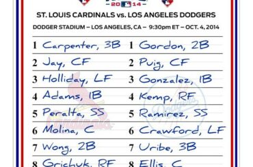 Les lumières seront brillantes à Hollywood ce soir. @dodgers, @cardinals, #NLDS Game ...