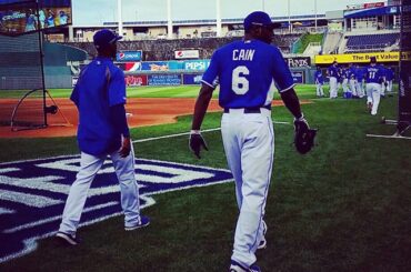 Lorenzo Cain, prêt pour les affaires à #TheK. #Épreuves mondiales...