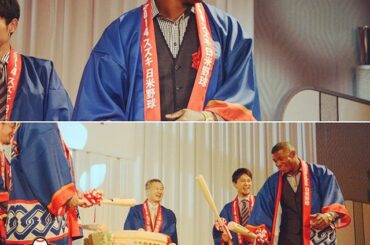 @puigyasiel s'amuse, donnant probablement des conseils sur le retournement des chauves-souris. #JapanSeries ...