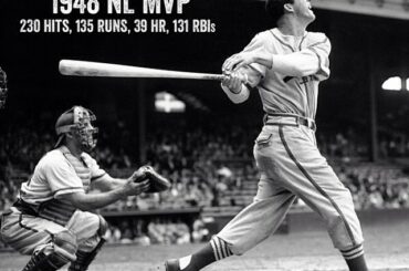 2 décembre 1948: Stan Musial recueille son troisième NL #MVP, réunissant l'un des ...