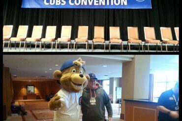 Clark the Cub met du travail supplémentaire avant le début de #CubsConvention ....