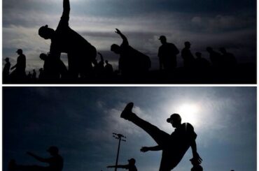 Tête épaules genoux et orteils. #BaseballBegins ...