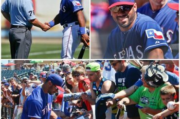 @DangeRussWilson était un gars populaire du camp @Rangers aujourd'hui. #Entraînement de printemps...