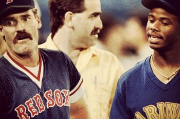 Un gars au milieu> Uniforme de Boggs #RedSox> La chaîne en or de Griffey #Mariners ...