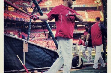 Carlos Beltran se prépare pour BP. #NLCS ...