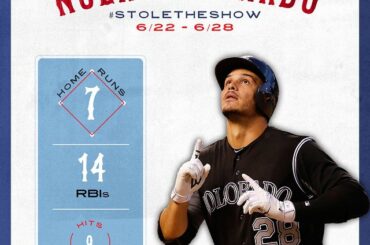 Nolan Arenado dirige @MLB dans les RBI. Vous pouvez dire avec certitude, il #StoleTheShow ....