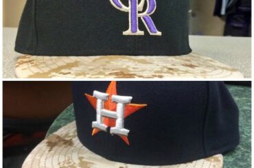 Les joueurs portent ces casquettes de camouflage pour honorer ceux qui ont servi et sacrifié ...