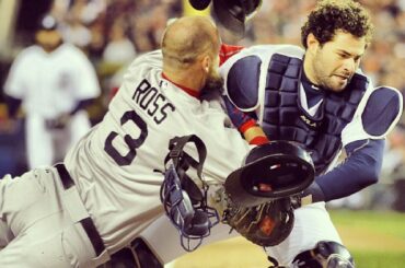 Alex Avila joue toujours dans le match 5 après cette collision meurtrière à la plaque ...
