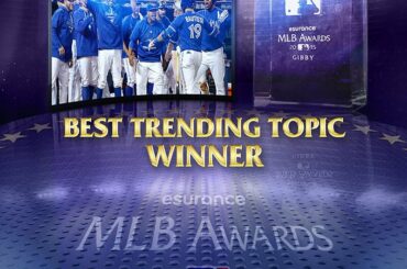 Le retour épique de @bluejays dans le jeu #ALDS 5 remporte le @surance MLB Award du meilleur ...