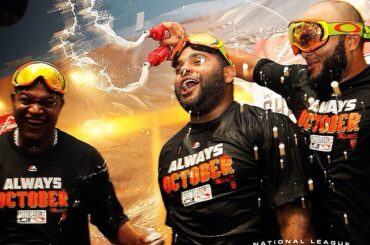 Ces @sfgiants sont des vétérans des célébrations #postseason. #WildCard ...