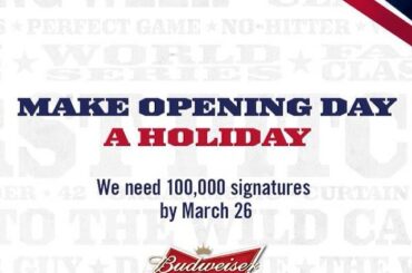 Voici au baseball. Faites de #OpeningDay une fête nationale en signant le White Hou ...
