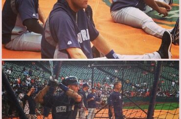 Derek Jeter se prépare pour sa dernière journée #OpeningDay. #FarewellCaptain ...
