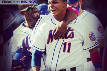 En baisse de 3 au 9ème, les @Mets ont riposté pour la victoire #walkoff ....