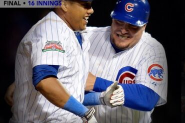 Un marathon de 16 manches se termine par une célébration @Cubs #WALKOFF ....