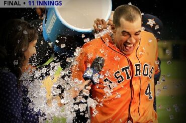 George Springer reçoit le traitement #walkoff pour la première fois ....