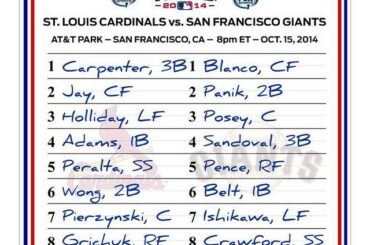 @Les cardinaux cherchent à lier #NLCS; @SFGiants cherche à mener 3-1. Jeu 4 ce soir à 20h ...