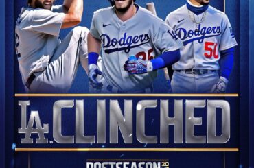 La première équipe en séries éliminatoires? Les Dodgers de Los Angeles. #CLINCHED ...