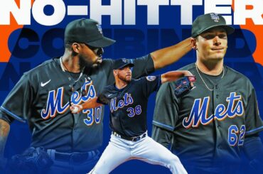 Histoire!  Cinq lanceurs des Mets se combinent pour le deuxième sans coup sûr de l'histoire du club!...