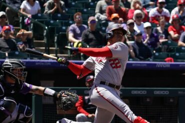 Juan Soto avec un trot de l'après-midi....