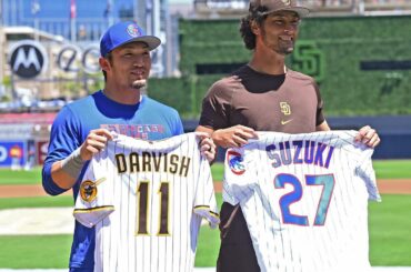 C'est bien.  Seiya Suzuki et Yu Darvish se sont rencontrés avant le match d'aujourd'hui et ont échangé...