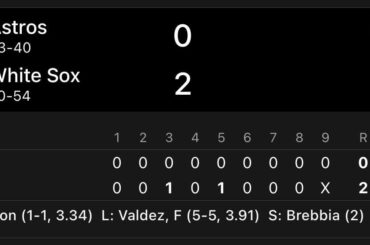 Imaginez être blanchi par les White Sox