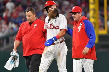 Brandon Marsh quitte brusquement le match en raison d'une blessure à l'ischio-jambier droit