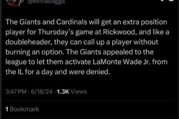 Avez-vous une idée de ne pas laisser les Giants activer LaMonte depuis l'Illinois pendant une journée pour jouer à Rickwood ?