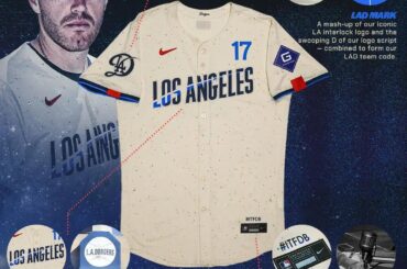 Nouveaux uniformes des Dodgers City Connect !!